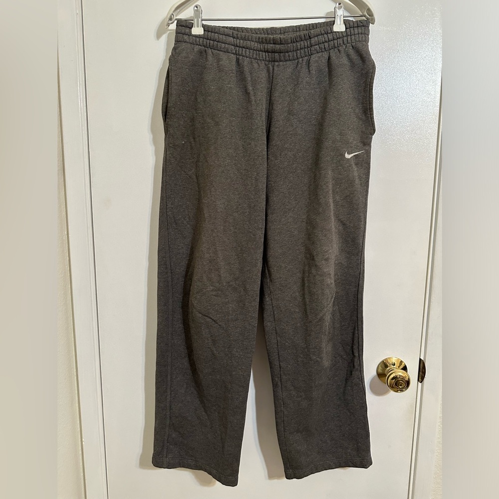 NIKE Heathered Charcoal Gray Drawstring Sweatpants